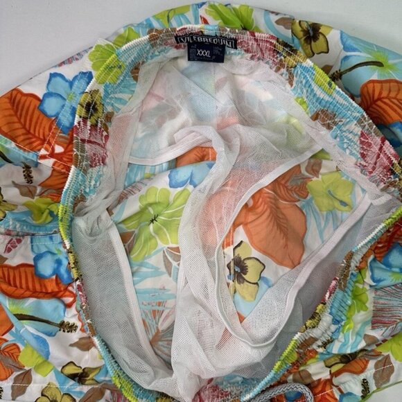 Vilebrequin Mens Swim Trunks Swimwear Lined Floral Flower Pattern Sz XXXL 3XL - Picture 6 of 8